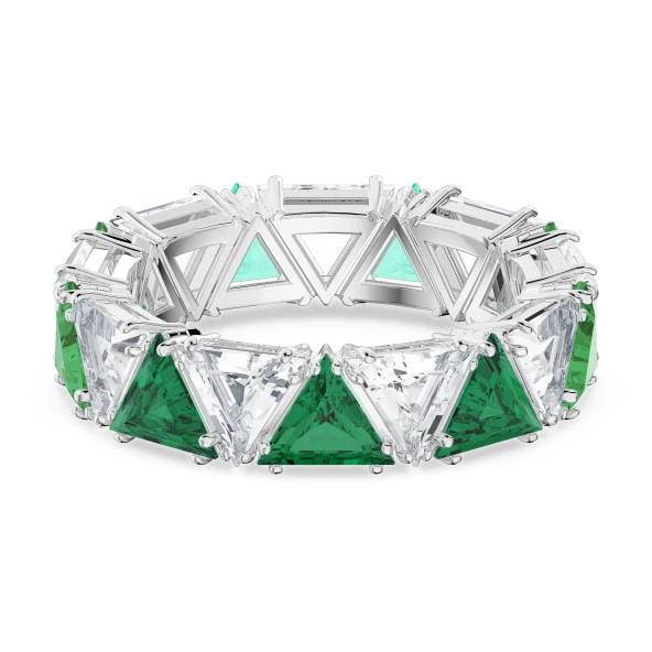 5610734 Swarovski Yüzük Millenia:Ortyx Band Ring GREEN Rhodium shiny Dark Multi 50