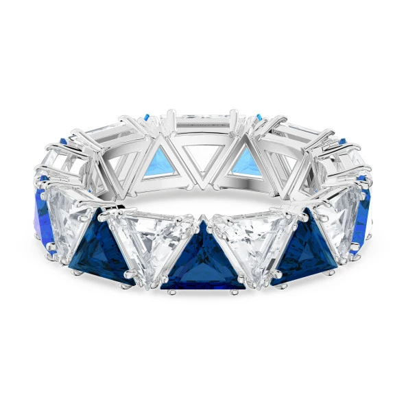 5610732 Swarovski Yüzük Millenia: Ortyx Band Ring BLU Rhodium Shiny Dark Multi 50