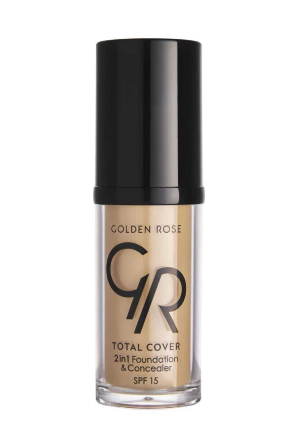 GOLDEN ROSE Total Cover 2in1 Foundation & Concealer No: 21 Light Yellow Beige - Kapatıcı & Fondöten