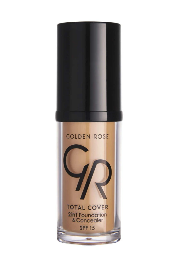 GOLDEN ROSE Total Cover 2in1 Foundation & Concealer No: 12 Light Beige - Kapatıcı & Fondöten