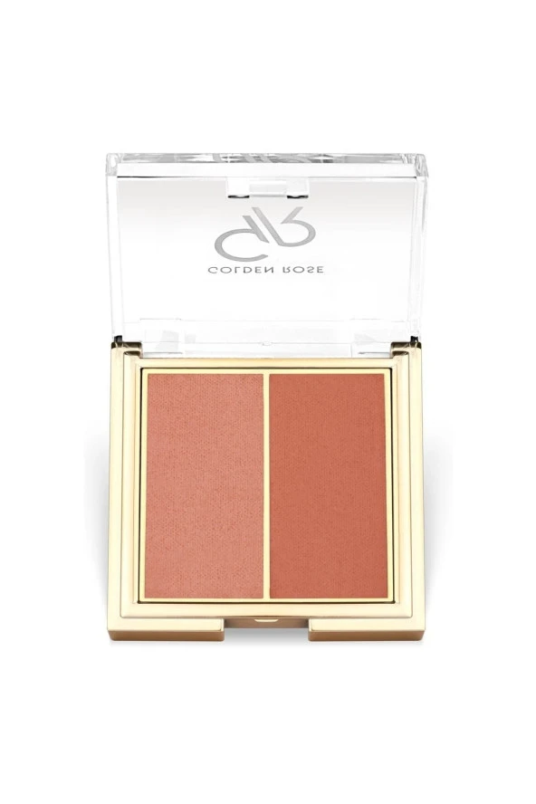 GOLDEN ROSE Iconic Blush Duo No: 02 Peachy Coral - Allık