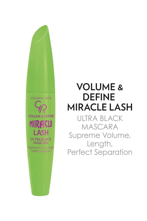 GOLDEN ROSE Volume&define Miracle Lash Ultra Black Mascara - Black-hacim Veren Maskara