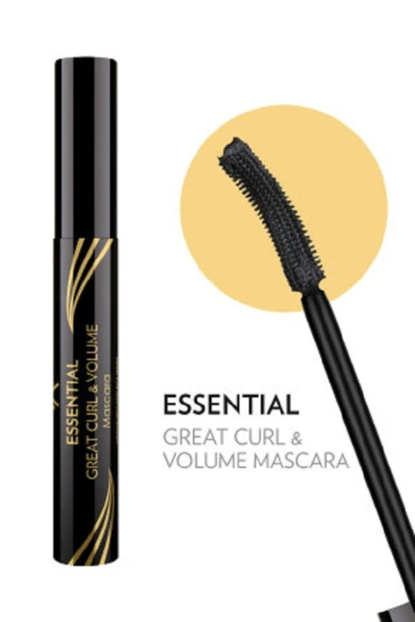 GOLDEN ROSE Essential Great Curl & Volume Mascara - Black - Kıvrım Veren Maskara - 4