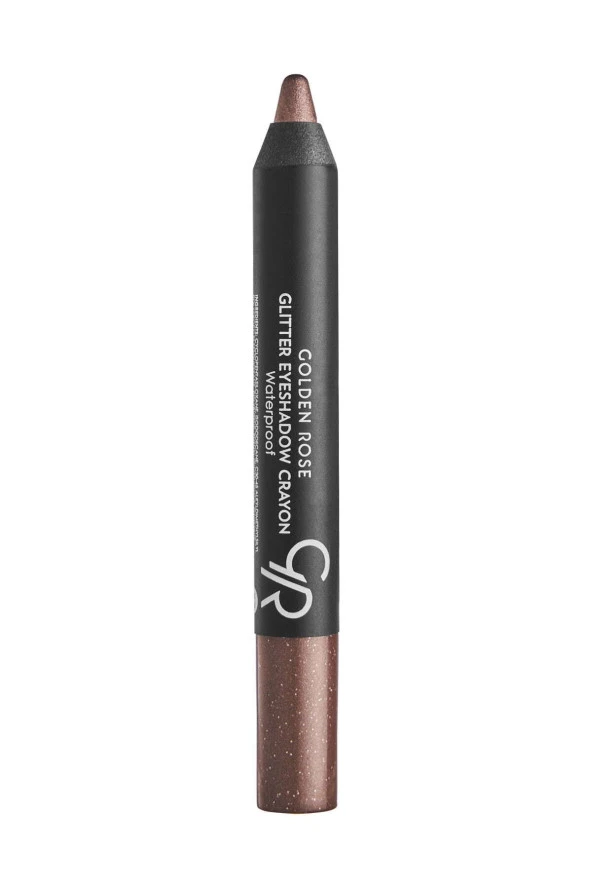 GOLDEN ROSE Glitter Eyeshadow Crayon Waterproof No: 54 Shiny Brown - Suya Dayanıklı Simli Kalem Göz Farı