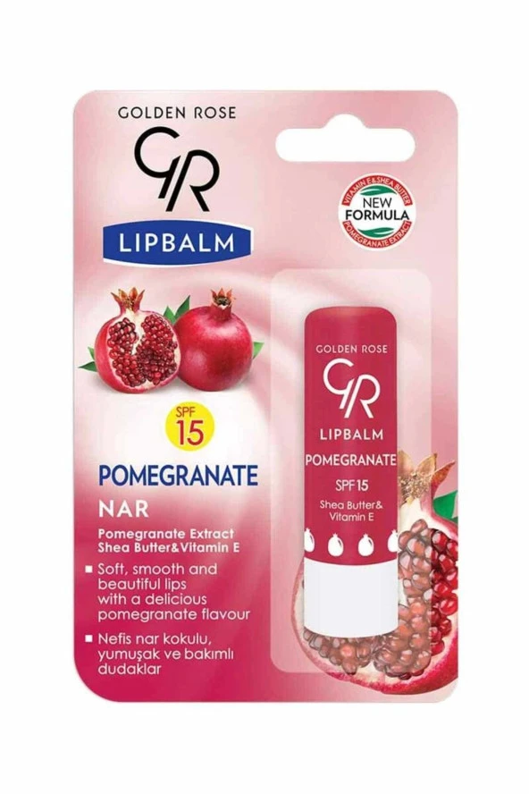 GOLDEN ROSE Lip Balm No: 08 Pomegranate - Dudak Bakım Kremi ve Nemlendirici