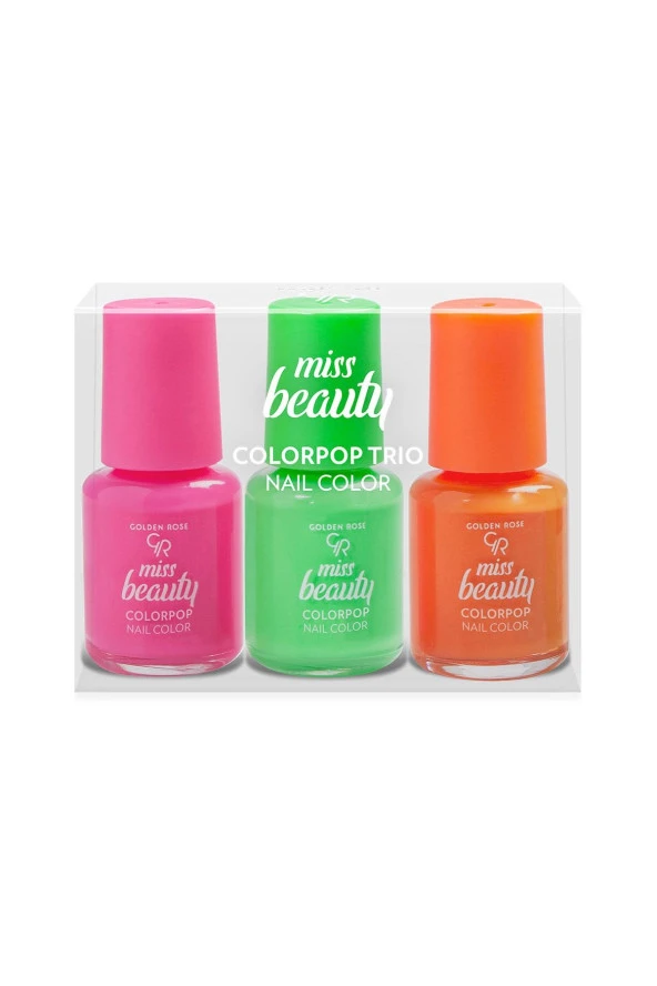 GOLDEN ROSE Miss Beauty Colorpop Trio Nail Colors - Oje Seti