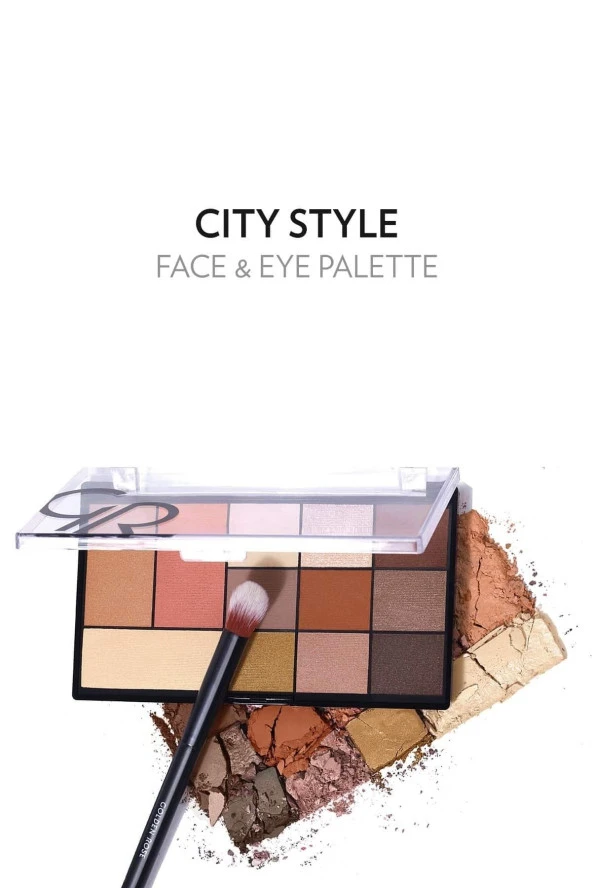 GOLDEN ROSE Yüz Göz Paleti City Style Face Eye Palette No: 01 Warm Nude Trendgr