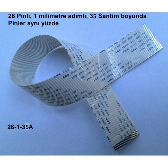 Awm 20624 80C 60V Vw-1 Flex Şerit Kablo 26 Pin. Eni 27mm. 26-1-35A