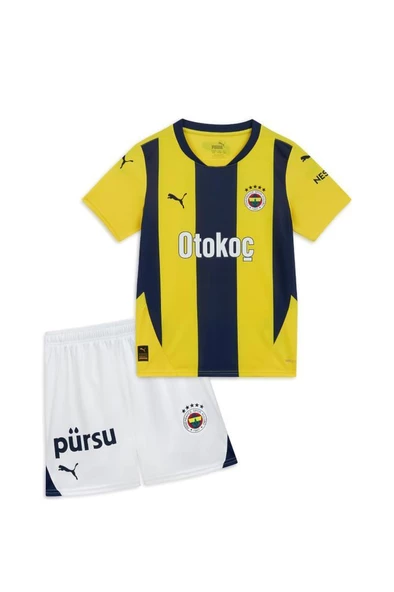 Puma FSK Home Minikit w/o 775365 01 Fenerbahçe Çocuk Forma Takımı Sarı Laci 2-6 Yaş