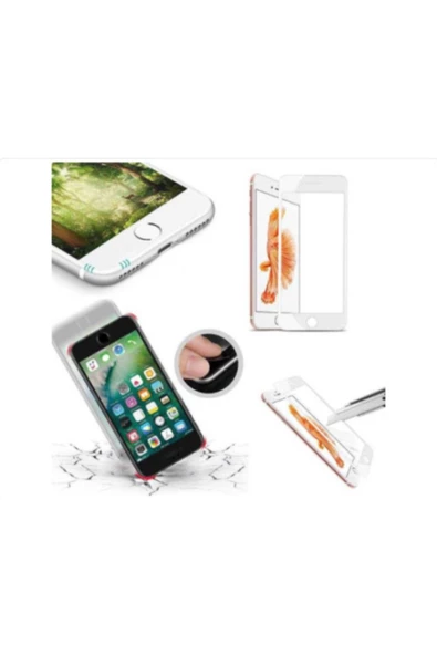 Lims Apple Iphone 7 - 5d Full Ekran Nano Ekran Koruyucu Cam Beyaz - 2