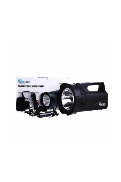 Watton Wt-402 Şarjlı Profesyonel Avcılık Kamp Doğa Sulama 30w 1000mt 1500 Lümen Büyük El Feneri - 2