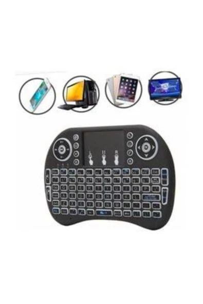 BLUE İNTER Mini Keyboard Backlit Bluetooth Çok Fonksiyonlu Klavye