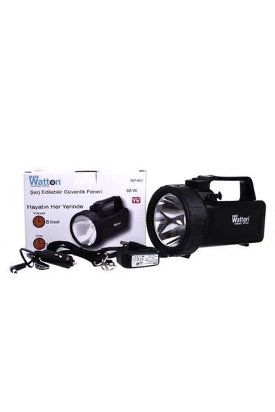 Black Watton Güvenlik Feneri 30 w Kuvvetinde Wt-401