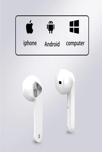 GLRTech Xiaomi Redmi Note 8 Pro Uyumlu Uyumlu Kızaklı Kablosuz Beyaz Tws Kulaklık - 3