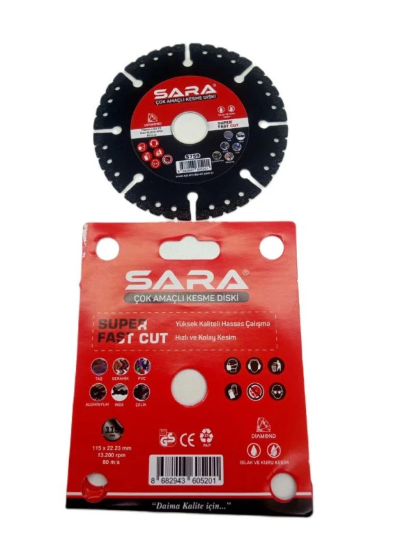 Sara S759 Çok Amaçlı Kesme Diski 115mm