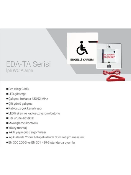 EDS EDA-TA Serisi Sesli Uyarı Sistemi İpli Çağrı Sistemi - 5