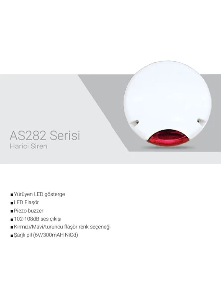 EDS AS282M Yürüyen LED Flaşörlü Harici Siren - 5