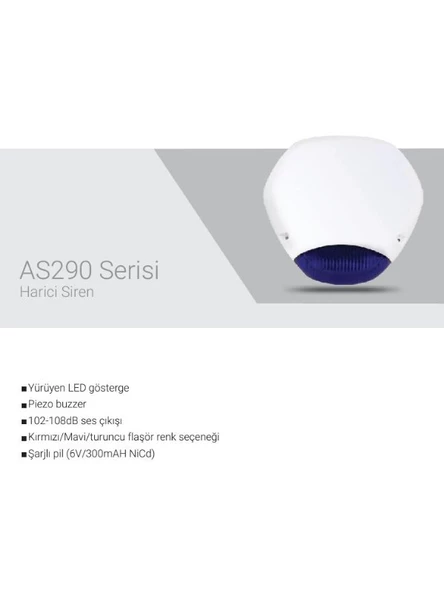 EDS AS290M Yürüyen LED Flaşörlü Harici Siren - 3