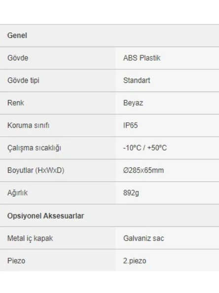 EDS AS282M Yürüyen LED Flaşörlü Harici Siren