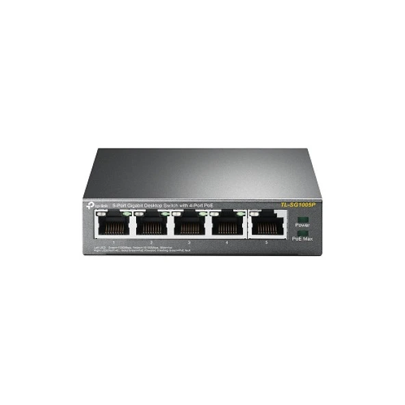 TP-LINK 5port 63w 4port PoE TL-SG1005P GIGABIT Yönetilemez Switch ürün görseli