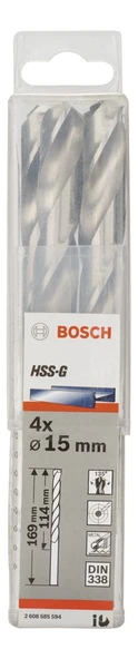 Bosch - HSS-G Metal Matkap Ucu 15*169 mm 4'lü Paket - 2