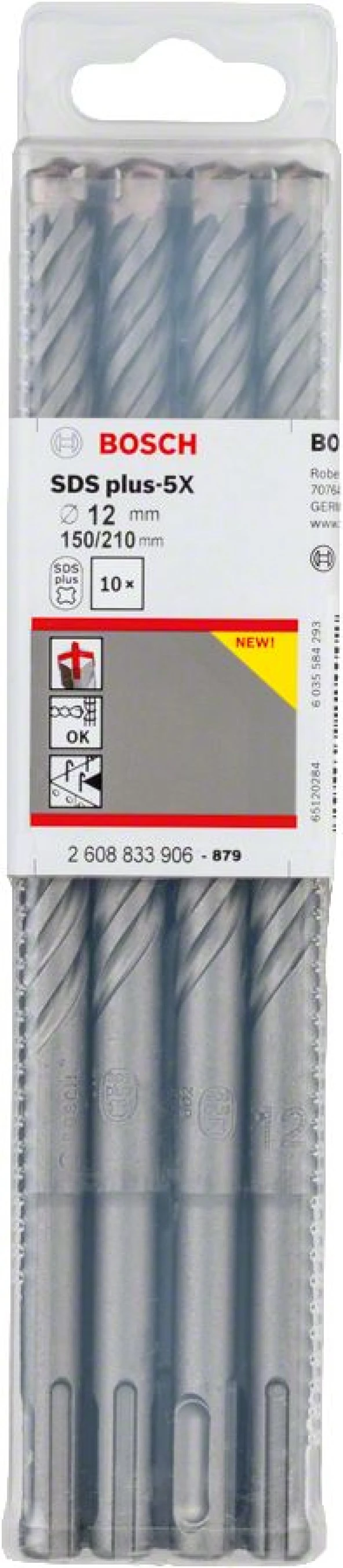 Bosch - SDS-Plus-5X Serisi Kırıcı Delici Matkap Ucu 12*210 mm 10'lu - 2