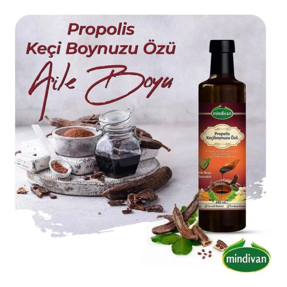 Mindivan PROPOLİS & KEÇİBOYNUZU ÖZÜ 640 ML