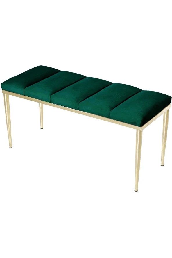Vesta Gold Yeşil-kapitoneli Model Puf&bench&koltuk-oturak-uzun Makyaj Puff-yatak Odası Ucu&önü - 2