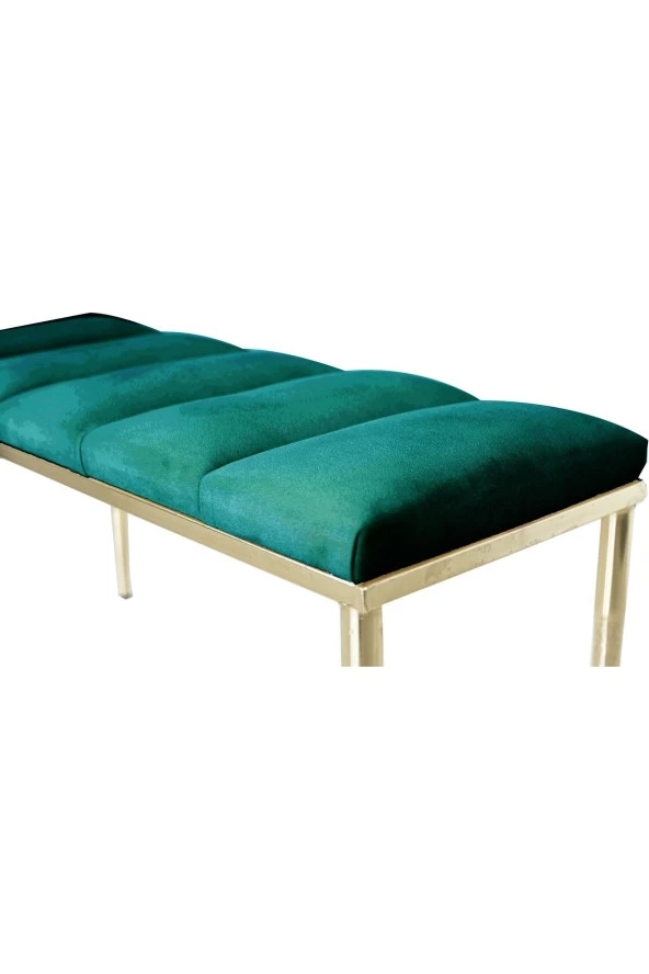 Vesta Gold Yeşil-kapitoneli Model Puf&bench&koltuk-oturak-uzun Makyaj Puff-yatak Odası Ucu&önü - 5