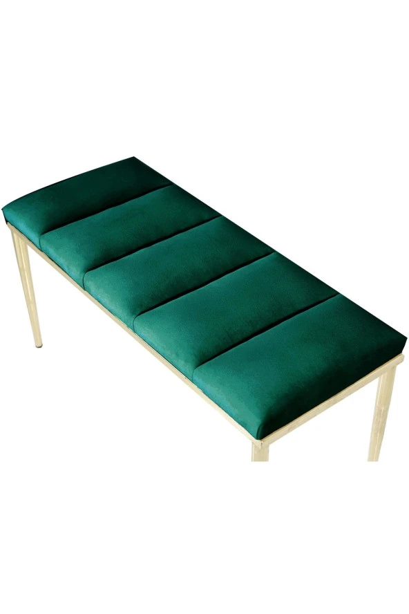 Vesta Gold Yeşil-kapitoneli Model Puf&bench&koltuk-oturak-uzun Makyaj Puff-yatak Odası Ucu&önü - 6