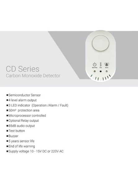 EDS CD330R Tak Çalıştır Karbonmonoksit Dedektörü - 4
