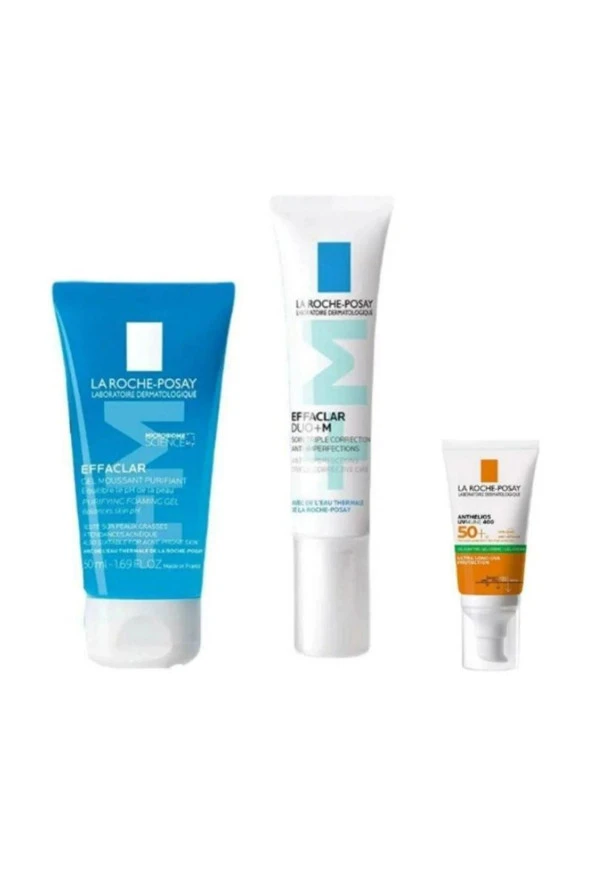 La Roche Posay Yeni Effaclar Tanışma Kiti Jel 50 ml + 15 ml Duo+ M + Yağlı Cilt Güneş Kremi 3x3 ml - 349,90 TL Etiketli