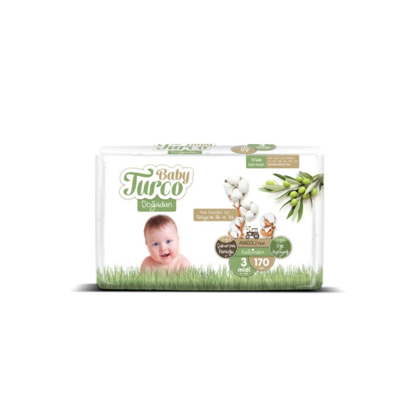 Baby Turco Doğadan 3 Numara Midi 170 Adet - 4
