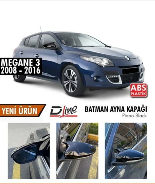 Renault Megane-3 2008-2016 Yarasa / Batman Ayna Kapağı