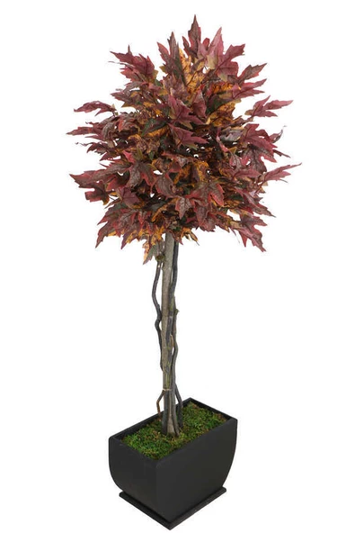 Yapay Ağaç Bodur Akçaağaç Ağacı 150cm Bordo-Sarı-Yeşil - 7