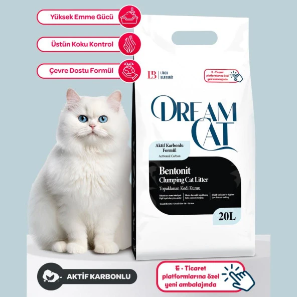 Dream Cat Aktif Karbonlu Kedi Kumu 20 L