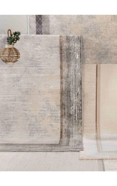 Vivaldi Astana 1078 Açık Gri Serisi Salon Oturma Yatak Odası Halısı - Resim 2