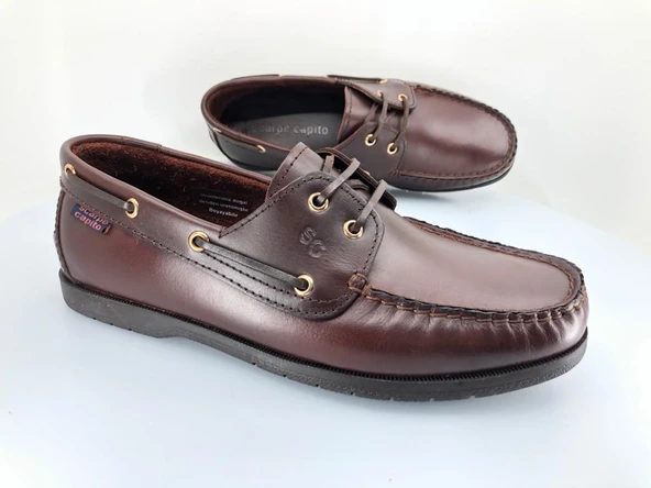 Aronay 086 Ayr Timberland Marine El saraçlı %100 Hakiki Deri Erkek  Ayakkabı