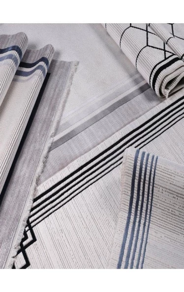 Vivaldi Art Deco 1011 Siyah Serisi Akrilik Salon Oturma Yatak Odası Halısı - Resim 2