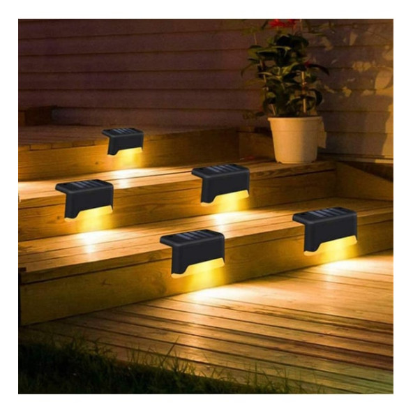 4 Lü Solar Köşebent Led Bahçe Lambası Güneş Enerjili Şarj Edilen Merdiven Veranda Bahçe Yolu - 3