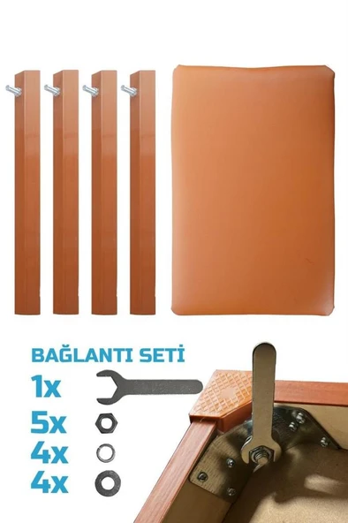 Midex TBX-144OR Üst Kalite Piyano Taburesi Gizli Bölmeli Turuncu Renk (32x54x48) - Resim 3