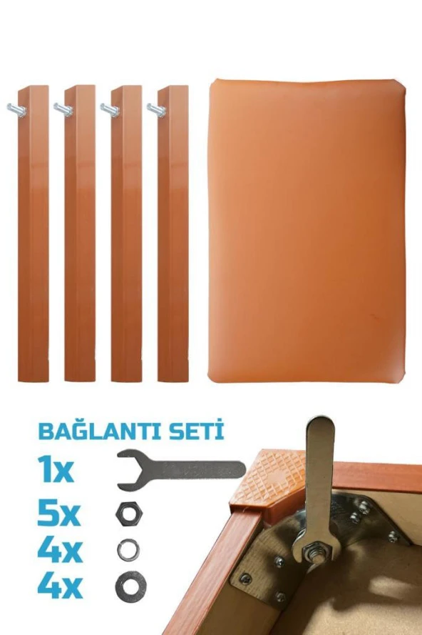 Midex TBX-144OR Üst Kalite Piyano Taburesi Gizli Bölmeli Turuncu Renk (32x54x48) - 3