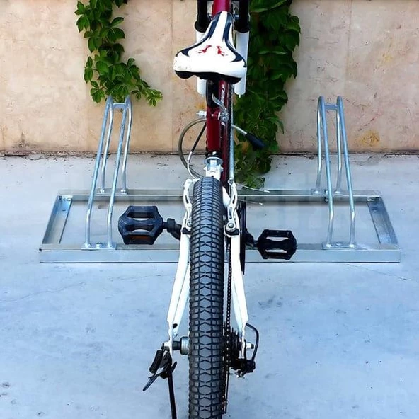 Bisiklet Park Yeri Üçlü Galvaniz, Park Sehpası 40x105 cm - 4