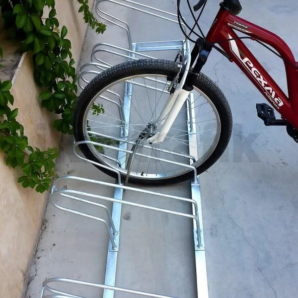 Bisiklet Park Yeri Altılı Galvaniz 40x210 cm, Bisiklet Park Demiri - 2