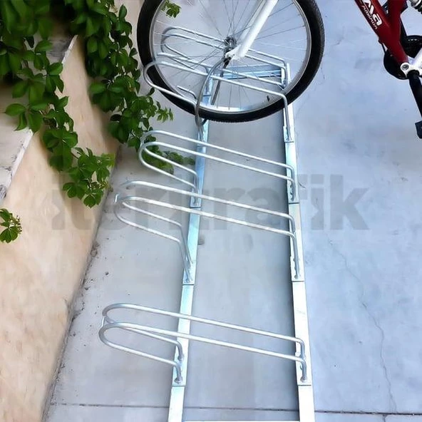 Bisiklet Park Yeri Beşli Galvaniz 40x175 cm, Bisiklet Park Demiri - 3