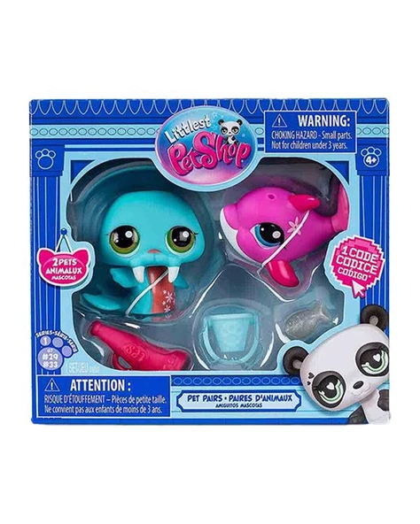 Littlest Pet Shop Minişler 2 li Deniz Aygırı ve Yunus Balığı Figür Seti 00508