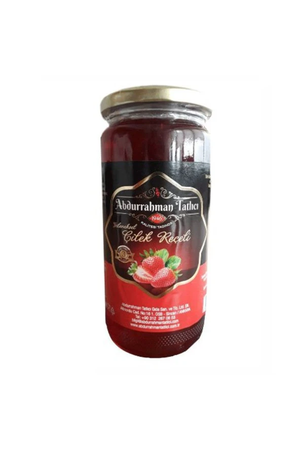 Abdurrahman Tatlıcı Çilek Reçeli 620 Gr. (2'Lİ)