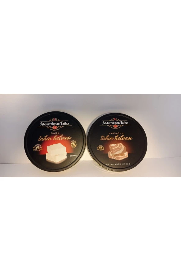 Abdurrahman Tatlıcı Sade Tahin Helvası 650g Abdurrahman Tatlıcı Kakaolu Tahin Helvası 650g