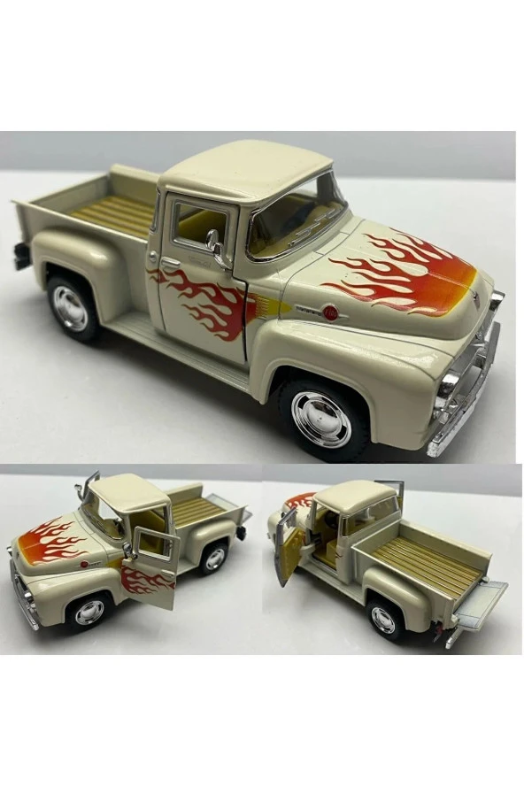 Diecast,metal Model Oyuncak Araba Ford F-100 Pick Up Çek Bırak Lisanslı 1:36 Ölçek Araba