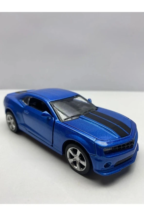 Diecast,Metal Model Oyuncak Araba Chevrolet Camaro Kaput Bagaj Açılır Çek Bırak - 3